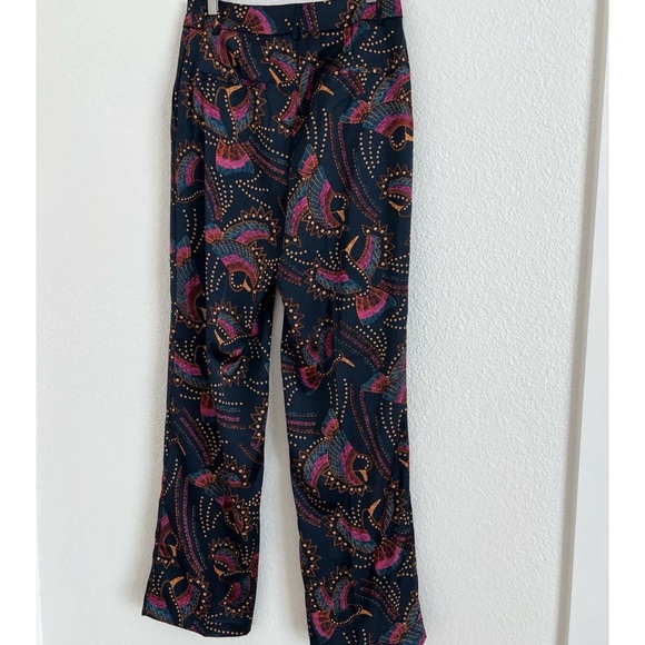 House of Harlow 1960 Black and Multicolor toucan pants - Picture 10 of 11